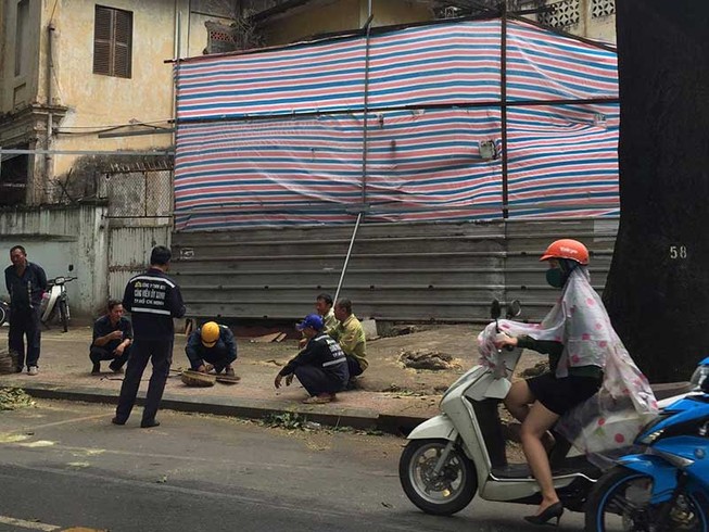 Phường đã ngừng thi công công trình sai phép