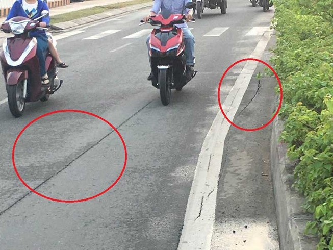 Lo lắng đi trên đường Phạm Văn Đồng… nứt