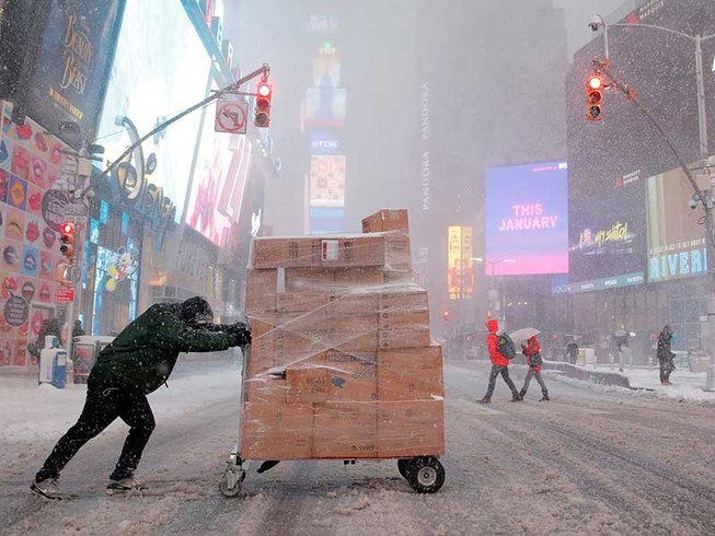Quảng trường Thời đại, New York đón năm mới lạnh kỷ lục