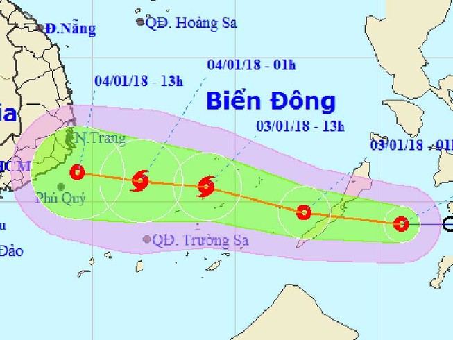 Chiều nay, áp thấp sẽ thành bão trên biển Đông