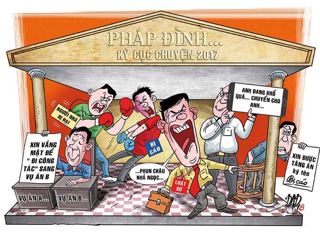 Pháp đình… kỳ cục chuyện 2017