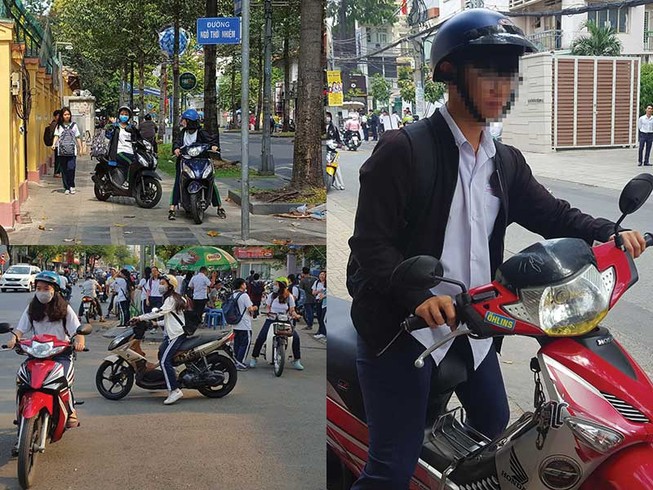 Cảnh báo học sinh đi xe phân khối lớn
