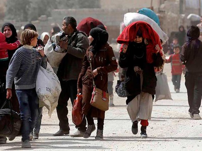 Di tản 12.500 người khỏi vùng chiến sự Đông Ghouta