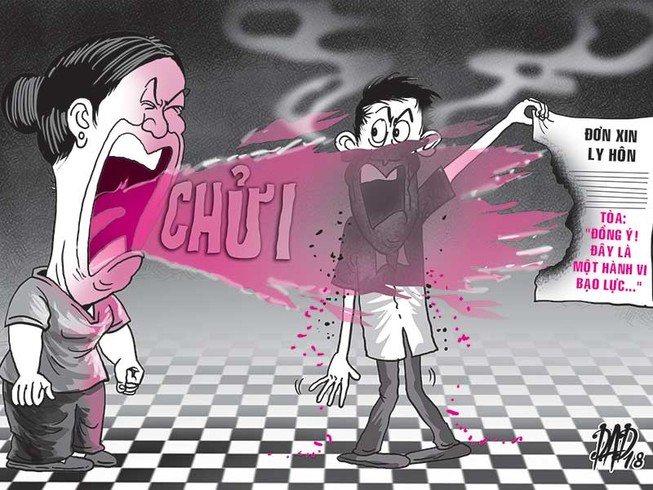Được ly hôn vì đi nhậu bị vợ chửi
