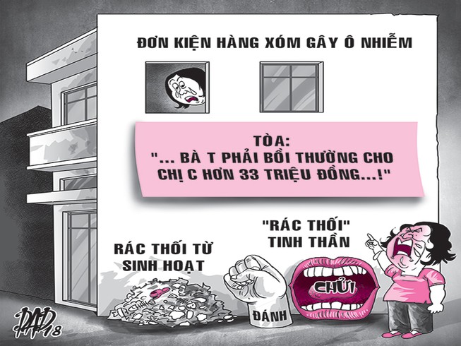 Vứt rác, phải đền hàng xóm 33 triệu đồng