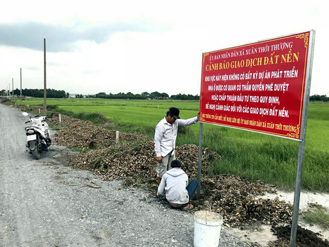 Hóc Môn: Mua đất coi chừng ăn ‘bánh vẽ’