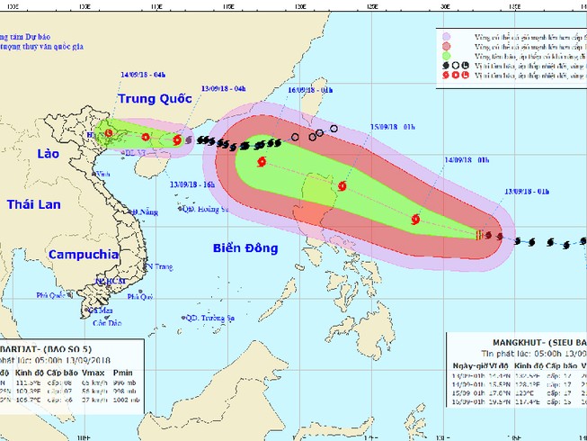Siêu bão Mangkhut nhiều khả năng ảnh hưởng trực tiếp Việt Nam