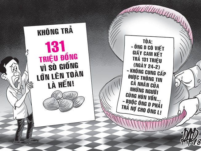 Vụ kiện sò giống lớn lên thành… hến