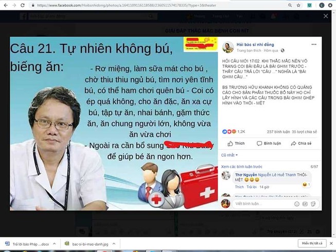 Hậu quả khôn lường khi bác sĩ bị mạo danh quảng cáo thuốc