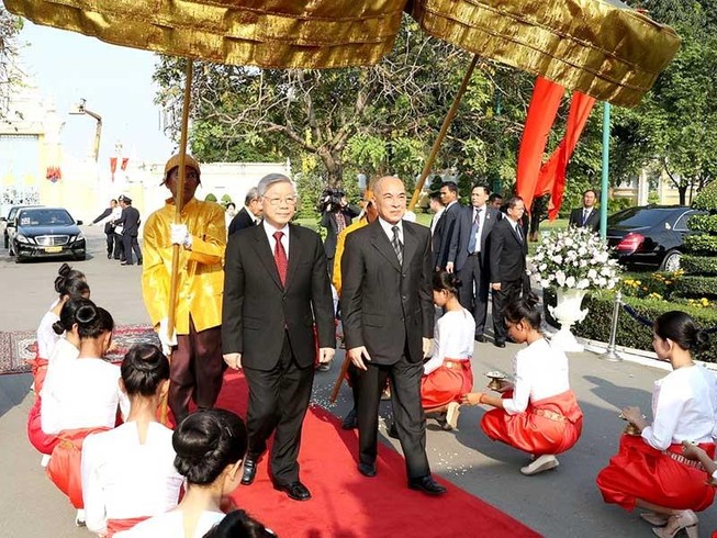 Tổng Bí thư, Chủ tịch nước hội đàm Quốc vương Campuchia