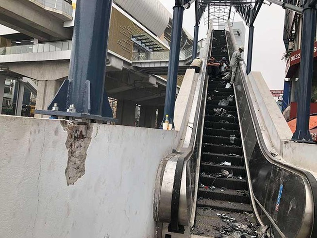 Đường sắt Cát Linh: Có chuyện tường, vách bị vỡ, nứt
