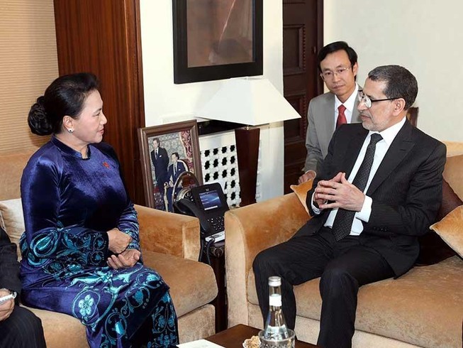 Chủ tịch Quốc hội hội kiến thủ tướng Maroc