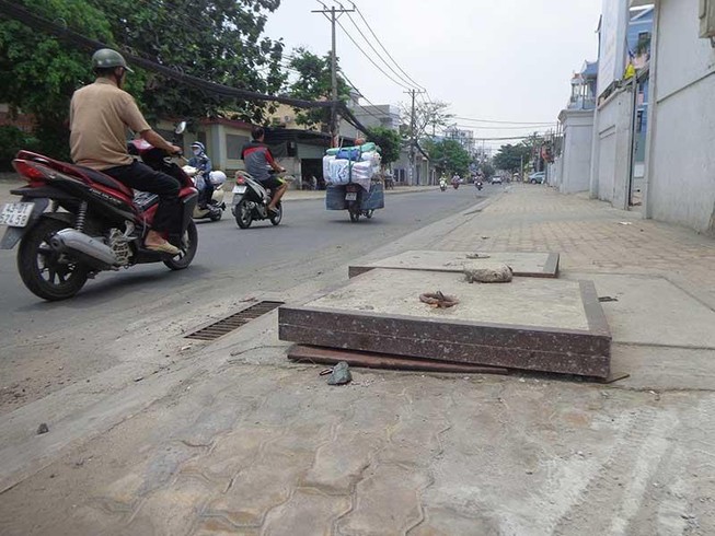 Nắp hố ga không an toàn