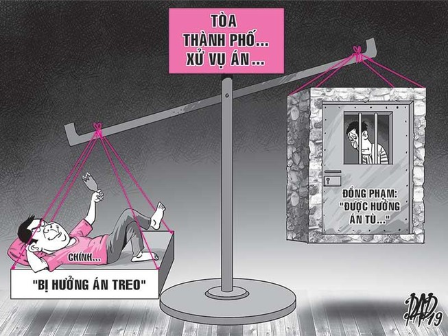 Bị cáo chính được án treo, đồng phạm bị tù giam
