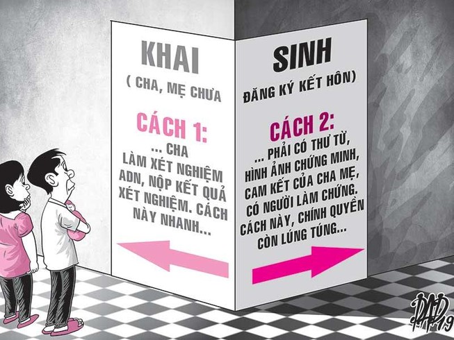 Chưa đăng ký kết hôn, cha khai sinh cho con ra sao?