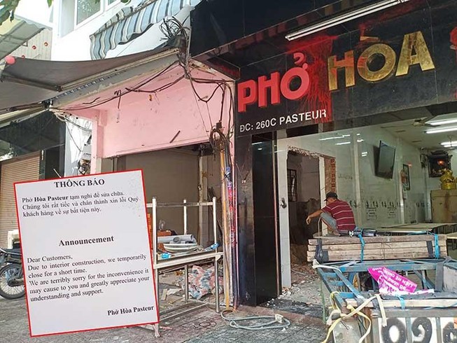 Bộ Công an đang theo dõi vụ phở Hòa Pasteur