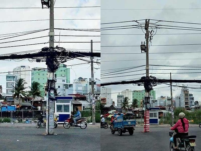 Sẽ di dời trụ điện giữa đường