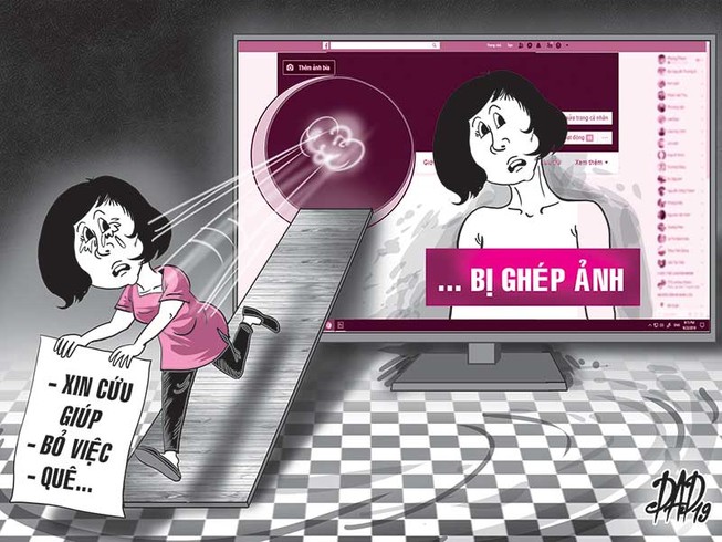 Điêu đứng vì bị ghép ảnh nóng tung lên mạng