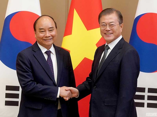 Lễ đón Thủ tướng Nguyễn Xuân Phúc thăm chính thức Hàn Quốc