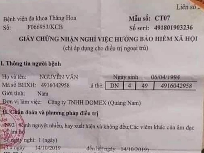 Cười bể bụng: Nam bệnh nhân được chẩn đoán kinh nguyệt nhiều