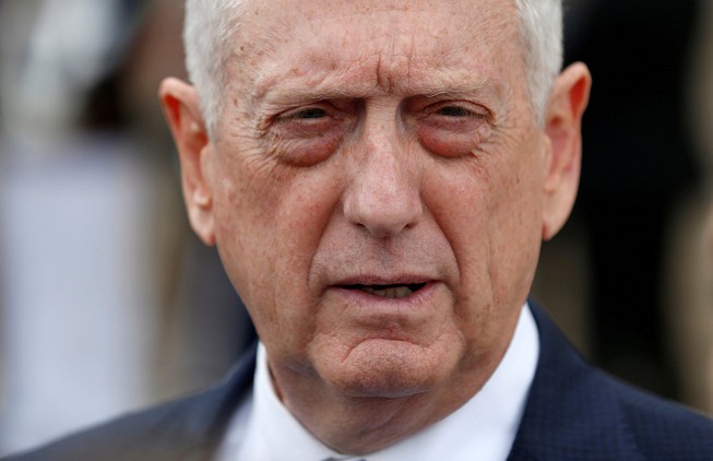 Bộ trưởng Quốc phòng Mỹ Jim Mattis. Ảnh: REUTERS