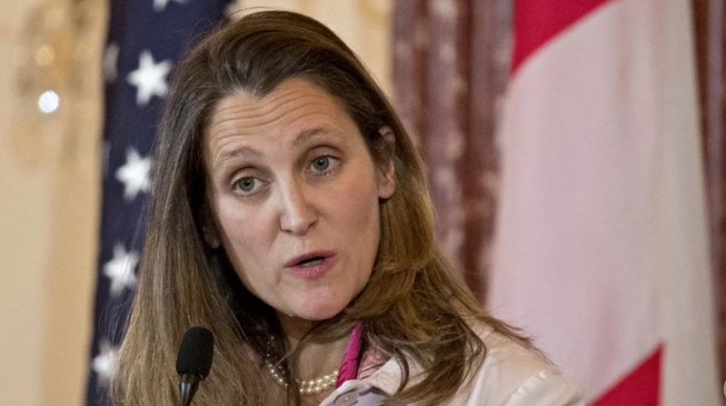 Ngoại trưởng Canada Chrystia Freeland. Ảnh: SCMP