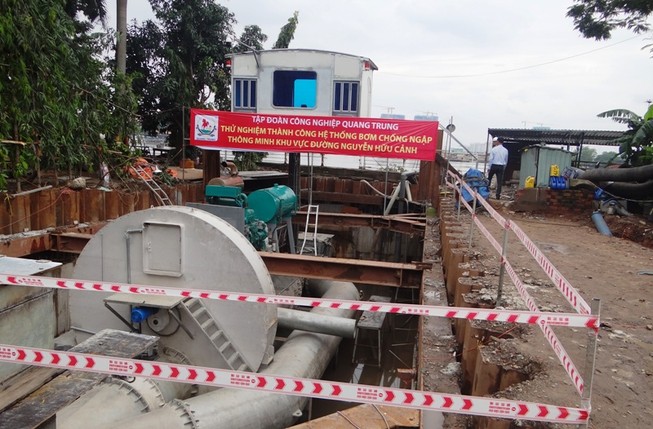 Trạm bơm chống ngập 'khủng' tạm dừng hoạt động