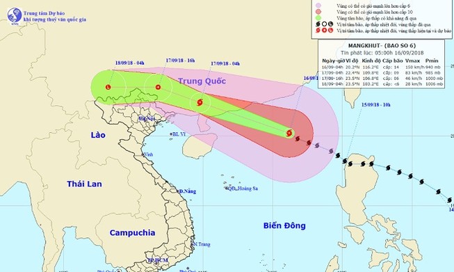 Siêu bão Mangkhut gây mưa to nhiều nơi