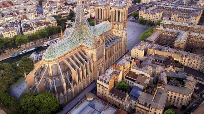 Đề xuất táo bạo 'xanh' hóa Nhà thờ Đức Bà Paris