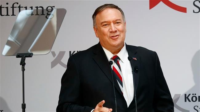 Ngoại trưởng Mỹ Mike Pompeo phát biểu tại một sự kiện tại Tổ chức Koerber ở thủ đô Berlin của Đức, ngày 8 -11 năm 2019. Ảnh: AFP