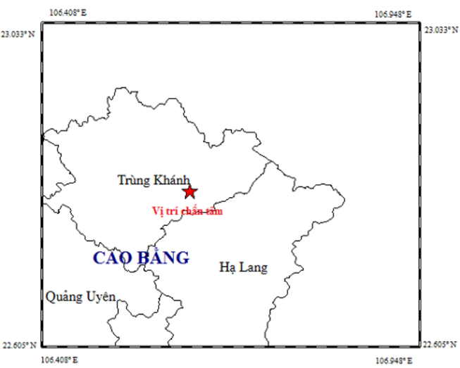 Chỉ trong 3 giờ, Cao Bằng xảy ra hai trận động đất