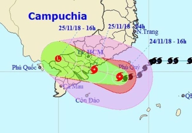 Bão số 9 giật cấp 12 áp sát Nam bộ, đêm nay TP.HCM mưa lớn