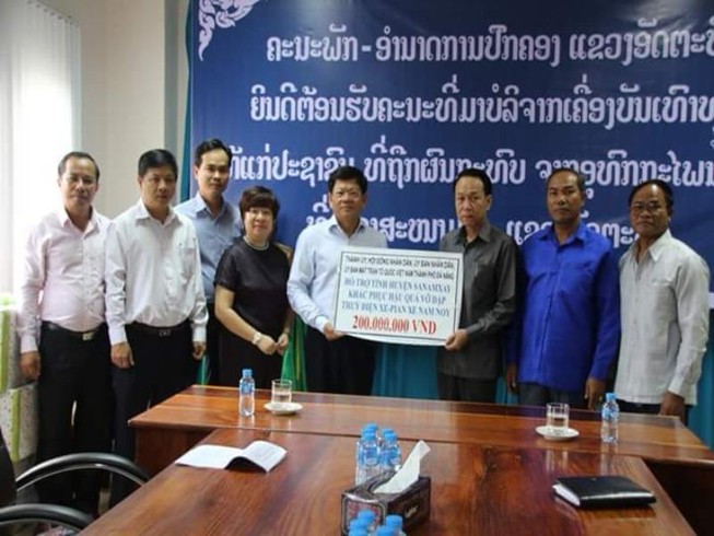 Đà Nẵng hỗ trợ Lào 2,3 tỉ đồng khắc phục hậu quả vỡ đập