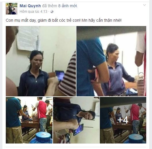 Dân bắt 1 phụ nữ vì nghi bắt cóc trẻ em