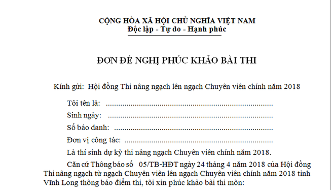Nhiều “sếp” ở Vĩnh Long thi rớt chuyên viên chính