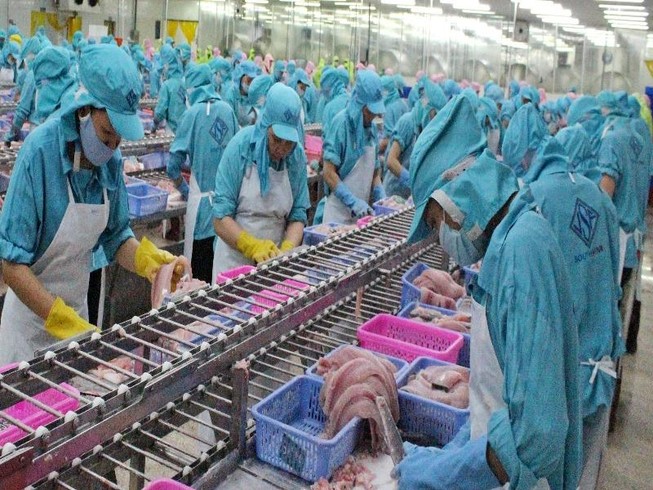 Gạo và thủy sản chế biến vùng ĐBSCL chiếm từ 75 - 80% tổng kim ngạch xuất khẩu nông sản của cả nước, nhưng chi phí Logistics cho XK Thủy Sản chiếm tỷ lệ khá cao vào khoảng 20-25%. Ảnh: CẨM GIANG
