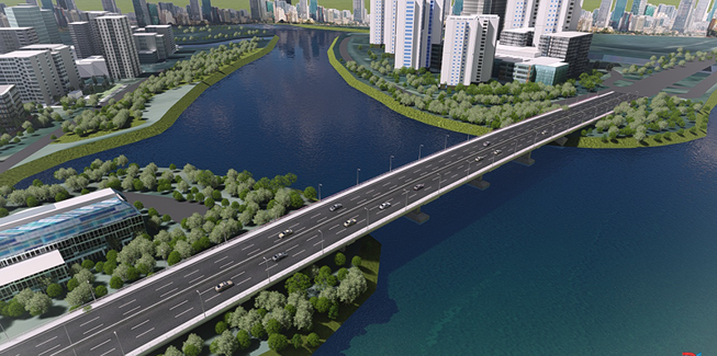 30-5, thông xe cầu qua đảo Kim Cương