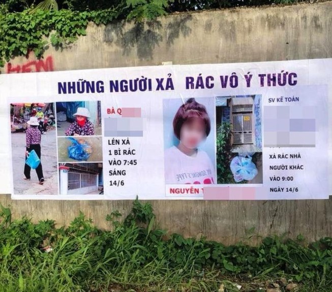 Vụ 'chỉ mặt bêu tên' người xả rác, UBND phường nói gì?