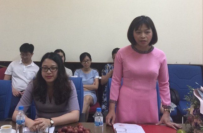 Bà Phạm Châu Giang cảm ơn lãnh đạo Bộ đã tin tưởng trao Quyết định bổ nhiệm