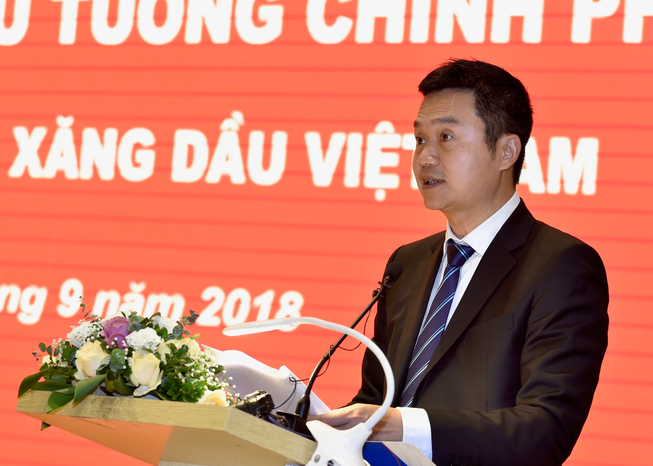 Chủ tịch HĐQT Petrolimex Phạm Văn Thanh phát biểu tại buổi làm việc- Ảnh: VGP