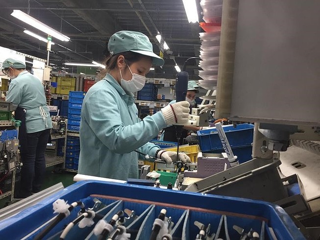 Thực tập sinh kĩ năng Việt Nam đang làm việc tại các nhà máy ở Nhật. Ảnh: P. ĐIỀN