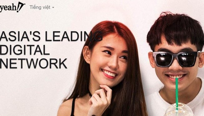 Hình ảnh trên trang web của Công ty Cổ phần Tập đoàn Yeah1