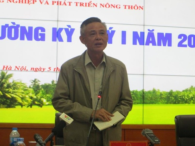 Thứ trưởng thường trực Bộ NN&PTNT Hà Công Tuấn phát biểu tại họp báo- Ảnh: M.H