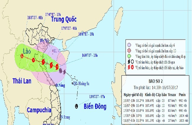 Bão số 2 diễn biến bất thường, khẩn trương đối phó