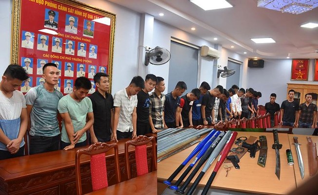 Hàng chục người giải quyết mâu thuẫn bằng kiếm, súng
