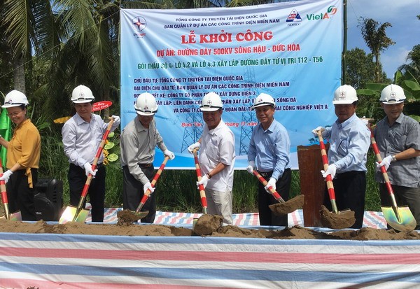 Khởi công đường dây 500 kV Sông Hậu - Đức Hòa
