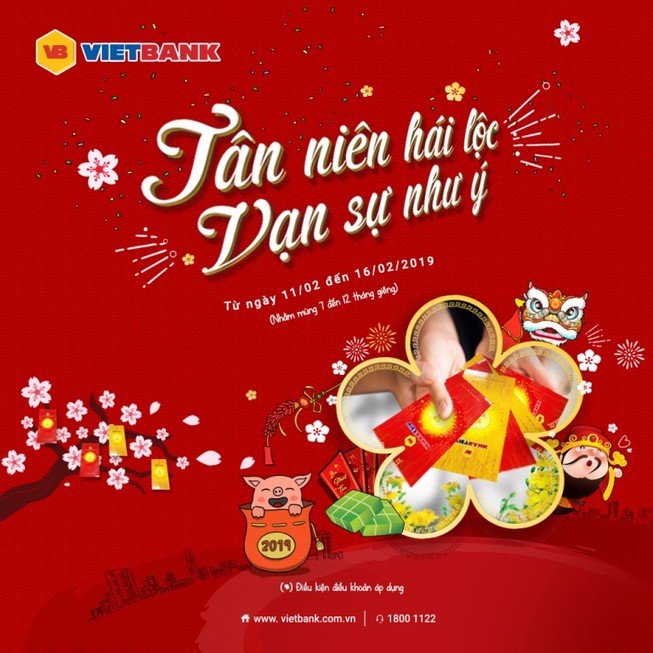 Vietbank: Chương trình Tân niên hái lộc Vạn sự như ý