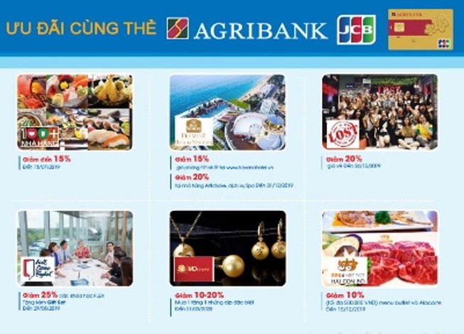 Vô vàn ưu đãi đặc quyền với thẻ Agribank JCB