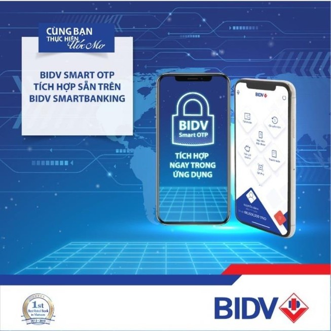 Tích hợp Smart OTP ngay trên ứng dụng BIDV SmartBanking