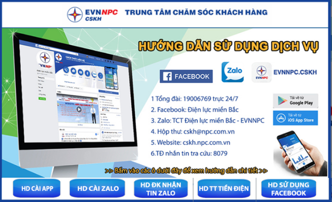 EVNNPC đẩy mạnh tương tác Zalo, Facebook với khách hàng